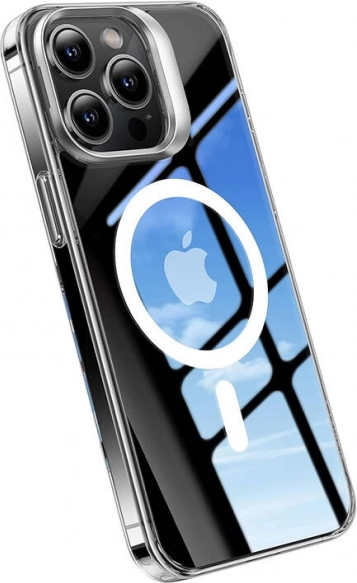 Pouzdro TORRAS UPRO Lstand Clear‑Mag pro iPhone 15 Pro – průhledné