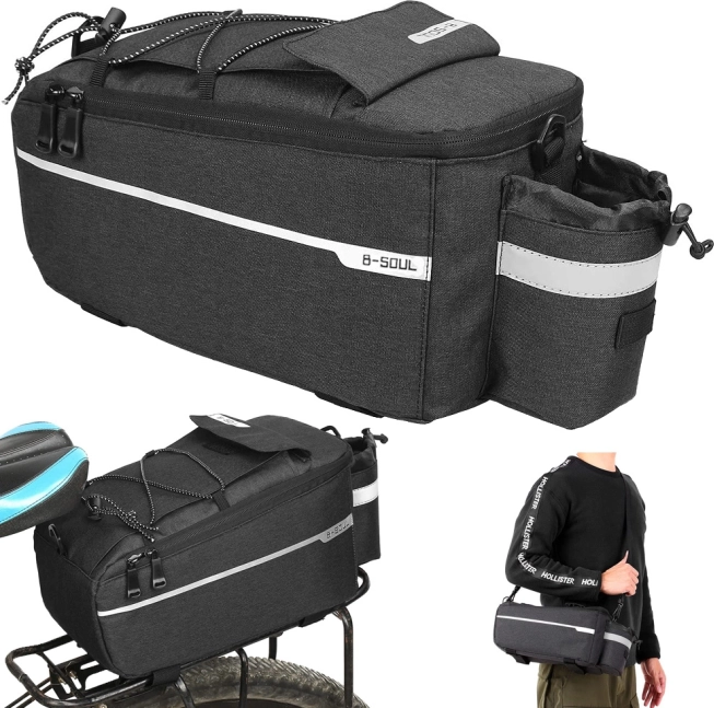 Borsa termica per portapacchi posteriore della bici, isolante, impermeabile, 9 l