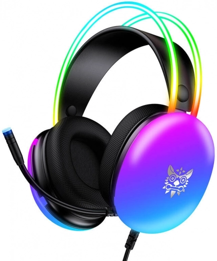 ONIKUMA X25 Gaming Headset black with RGB lighting