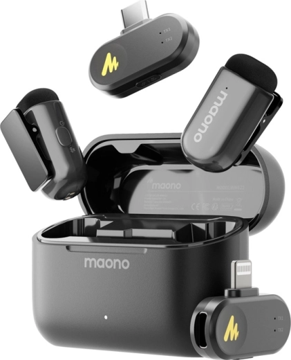 Compact dual microphones and Lightning receiver