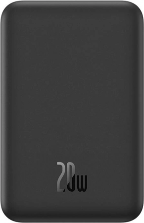 power bank magnetica mini BASEUS 5000 mAh con MagSafe, USB‑C 20 W, nero