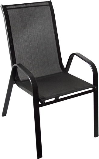 Comfortable and stackable textilene chairs