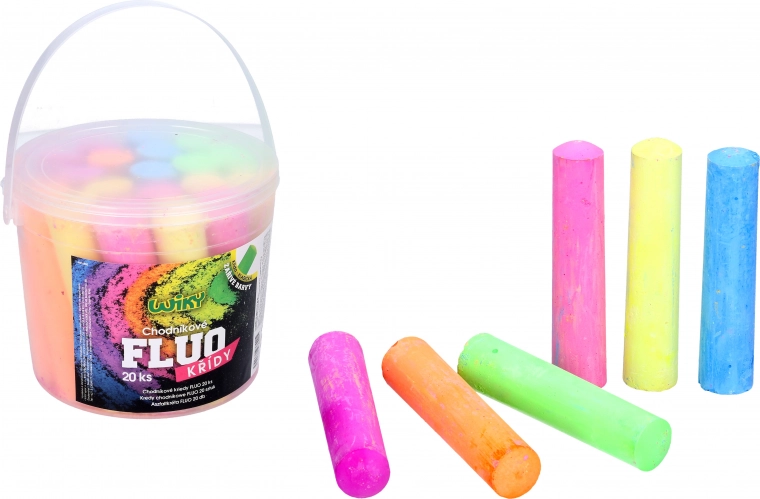 Fluorescent Sidewalk Chalk 20 pcs