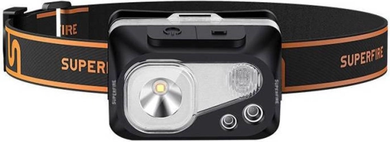 Headlamp Superfire with USB charging 320lm