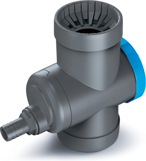 Rainwater diverter Rain collector with filter for a water barrel, light gray
