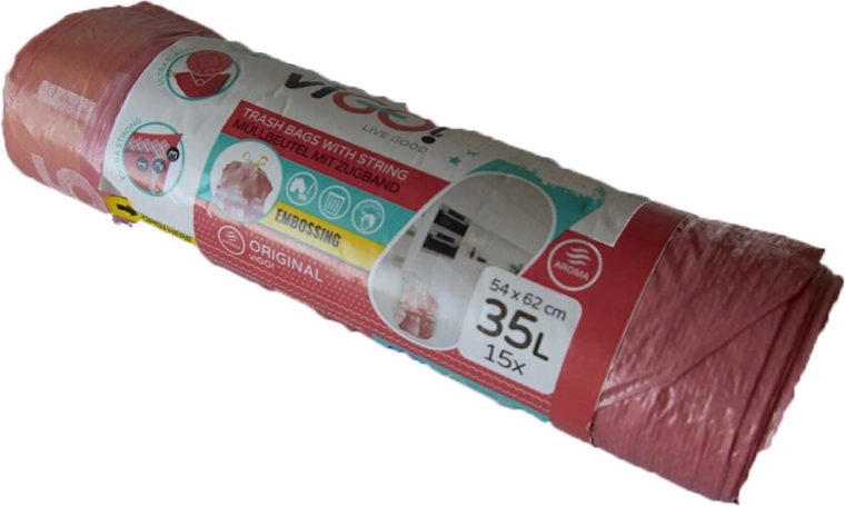 Vreće za smeće s povlačnom trakom 35 l s mirisom maline 4 Seasons (15 kom)