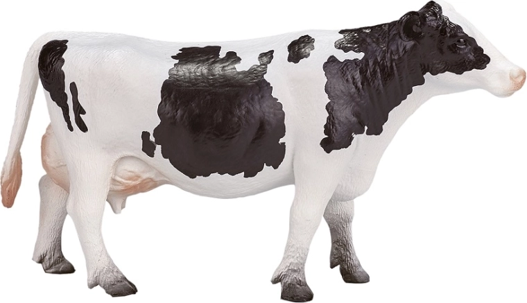 mojo mucca frisona – figurina realistica in plastica per bambini e collezionisti