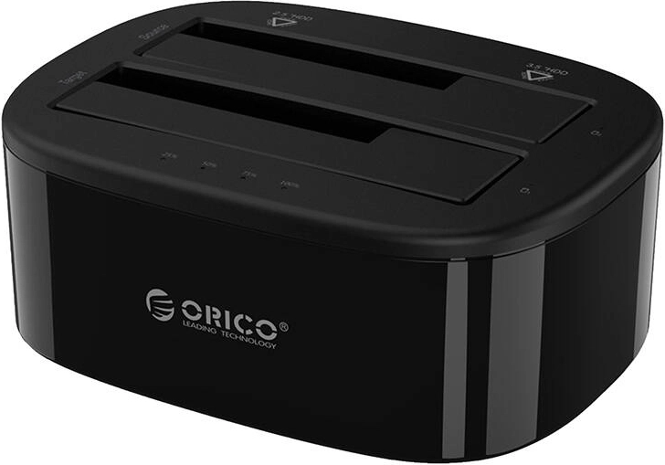 Orico docking station per HDD/SSD 2,5"/3,5" con clonazione, USB-C 5 Gbps (nero)