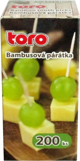 Stuzzicadenti in bambù in scatolina di carta (200 pz)
