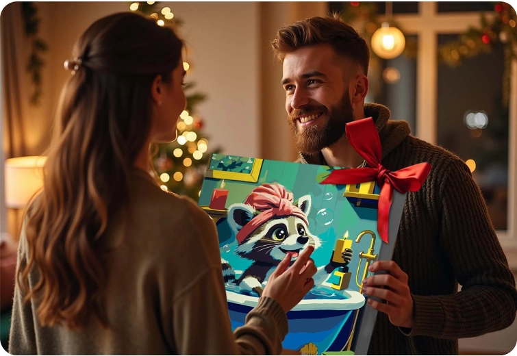 Quadro finito come decorazione e regalo