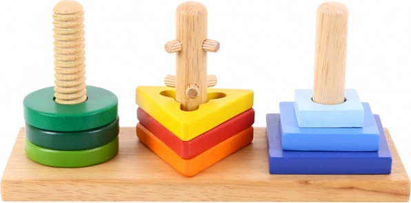 Wooden educational shape sorter Bigjigs Toys – stack and twist