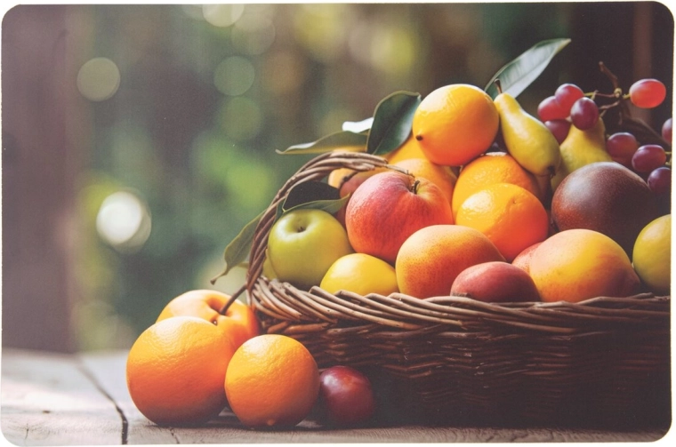 Plastic placemat with fruit motif 43 × 28 cm