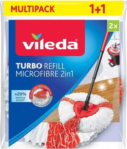 Replacement head for TURBO 2-in-1 spin mop, 2 pcs