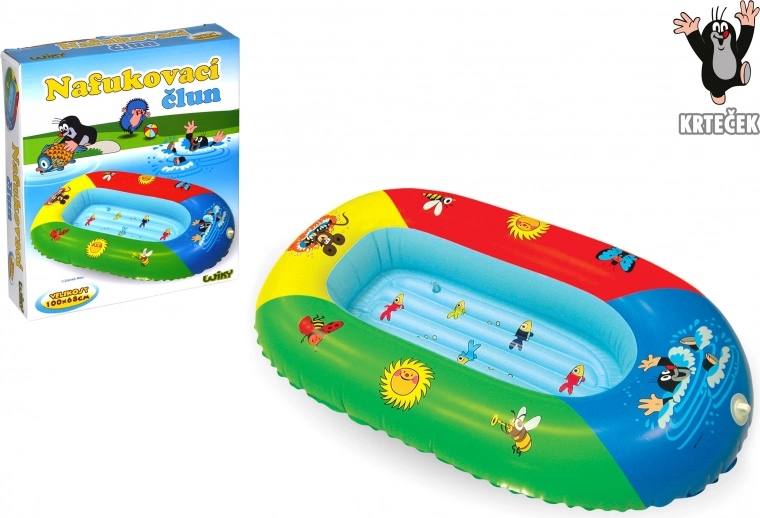 Oppustelig børnebåd med Muldvarpen