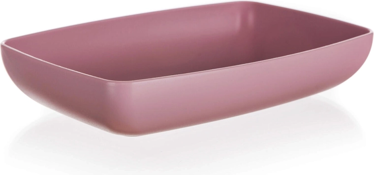 Serveringsbakke Culinaria plast mørk rosa 18 x 12 cm