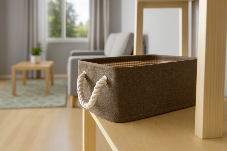 Stylish organization in the living room and bedroom