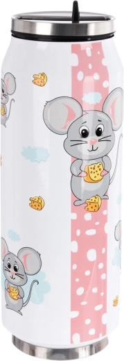Thermos en acier inoxydable en forme de canette 0,4 l Souris