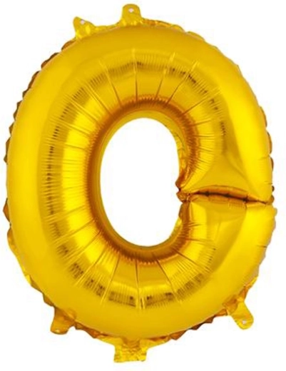 Palloncino in foil TORO lettera O 30 cm – oro