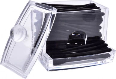 Elegant transparent acrylic cotton swab dispenser