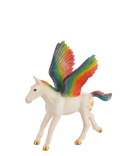 Mojo Pegaso arcobaleno cucciolo – grande figurina