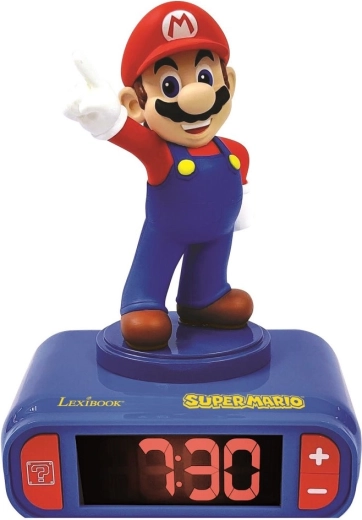 Réveil avec figurine Super Mario