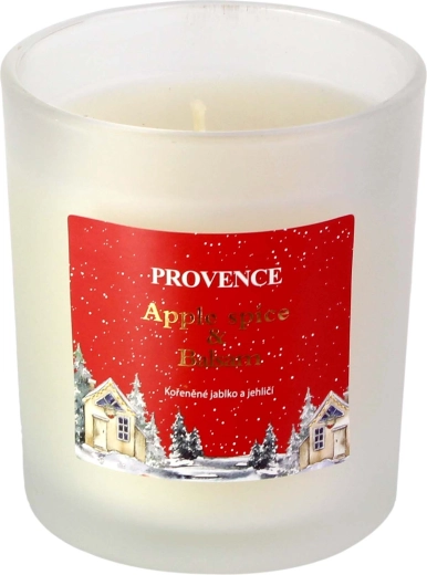 Christmas scented candle in glass, matte white, 7 × 8 cm, 135 g