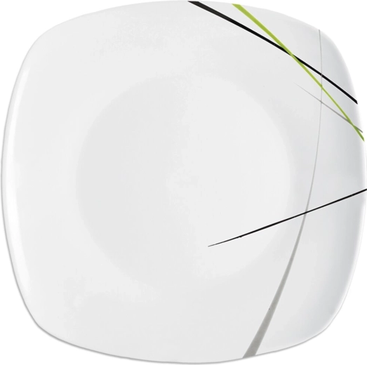 Flad firkantet portions-/serveringstallerken Green 24 × 24 cm