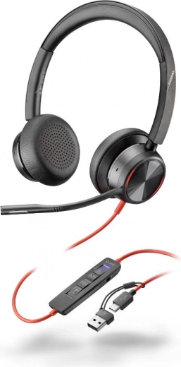Headphones Poly Blackwire 8225 Stereo USB-C/A for Microsoft Teams