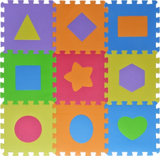 Foam puzzle shapes 28 × 28 cm