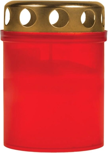 Candela cimiteriale 9 cm con coperchio, 24 ore di combustione