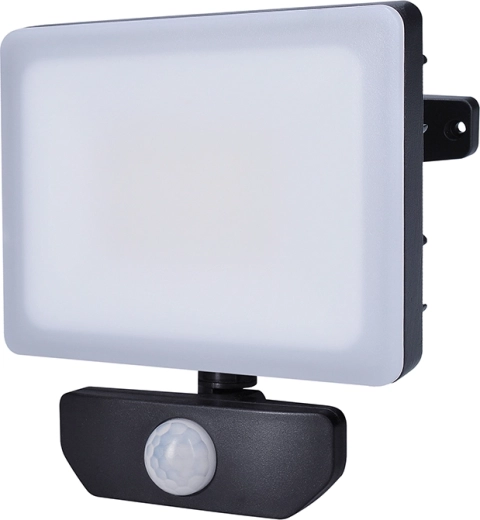 Solight Quick LED-reflektor med bevægelsessensor 30 W, 2550 lm, 4000 K, IP44, sort