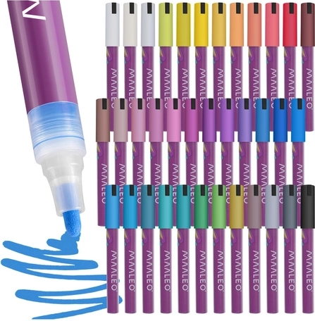 Set di pennarelli acrilici Maaleo 36 colori