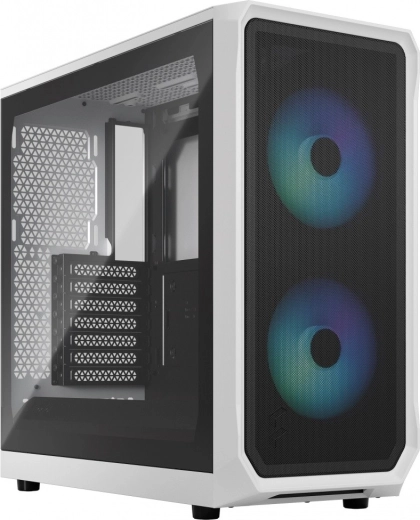 Case per computer Fractal Design Focus 2 RGB bianca con vetro trasparente