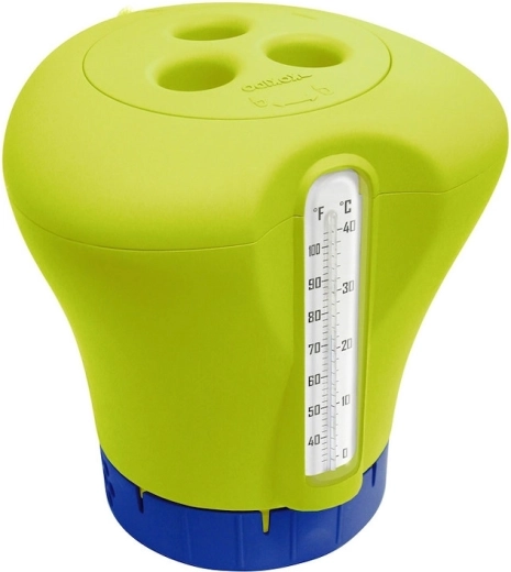 Yellow chlorine float with thermometer