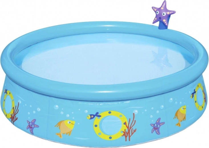 Piscina per bambini con struttura a sostegno e spruzzatore BESTWAY – Pesciolini
