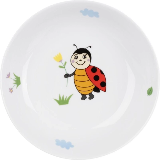 Dječji duboki porcionirani tanjur Bubamara 19 cm