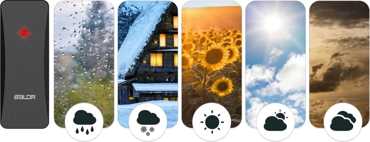 Bredt måleområde for temperatur og luftfugtighed