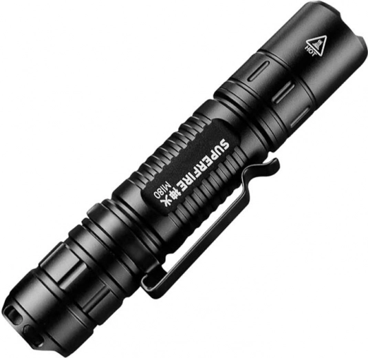 Superfire Flashlight with USB Charging, 300 lm (IP44)