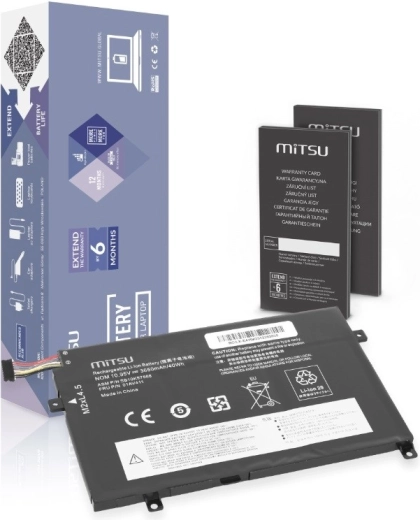 MITSU Battery for Lenovo ThinkPad E470/E475 3650 mAh (40 Wh) 10.95 V
