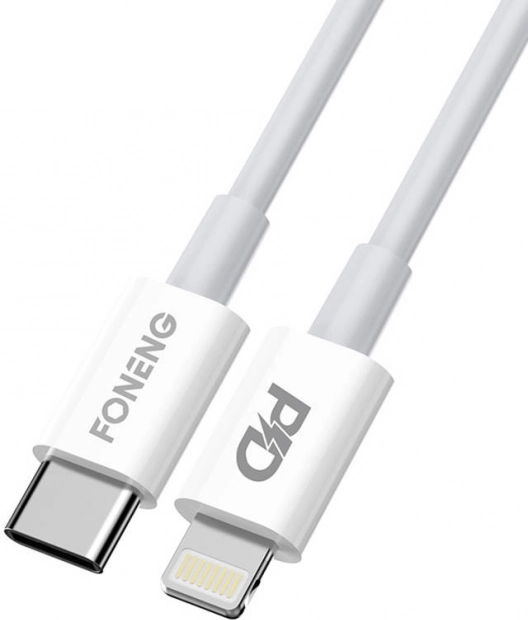 FONENG X31 USB‑C to Lightning Cable 2 m 3 A 20 W White