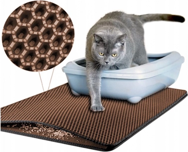 Cat Litter Mat for the Litter Box – Brown