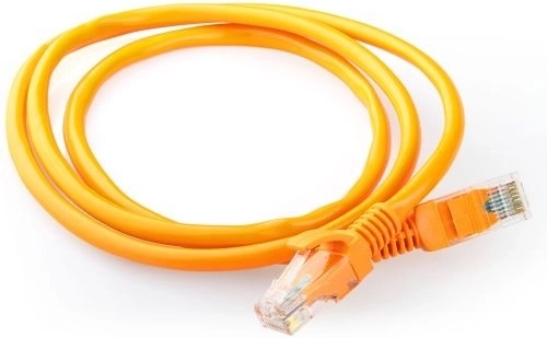 Cavo patch di rete Cat 5e UTP 0,5 m, arancione, con cappucci stampati