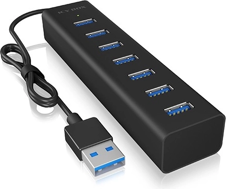 Icy Box 7 portos USB 3.0 hub hálózati tápegységgel