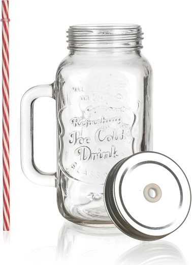 Screw-on metal lid to prevent spills