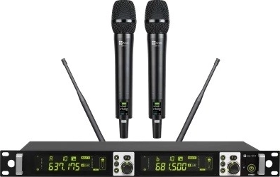 Set microfonico wireless Avtek con due microfoni palmari