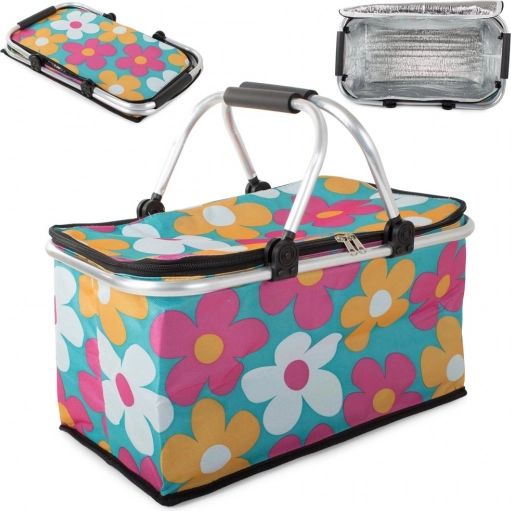 Insulated Foldable Picnic Basket Thermal Shopping Tote – Thermal