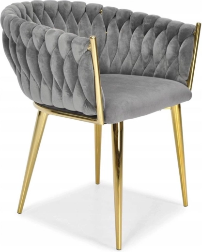 Gold metal legs for stability and style