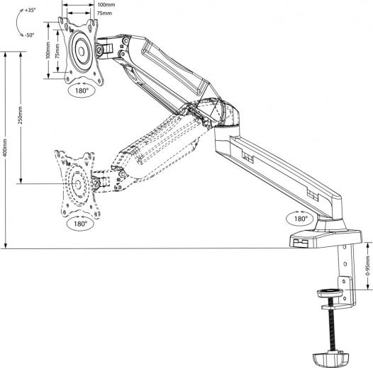 Flexibilné polohovanie pre ergonómiu