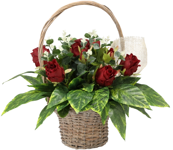 Panier en osier avec anse pour un transport facile
