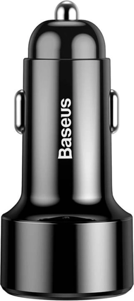 BASEUS Magic Dual Car Charger, 2× USB, QC 3.0, 45 W, Black